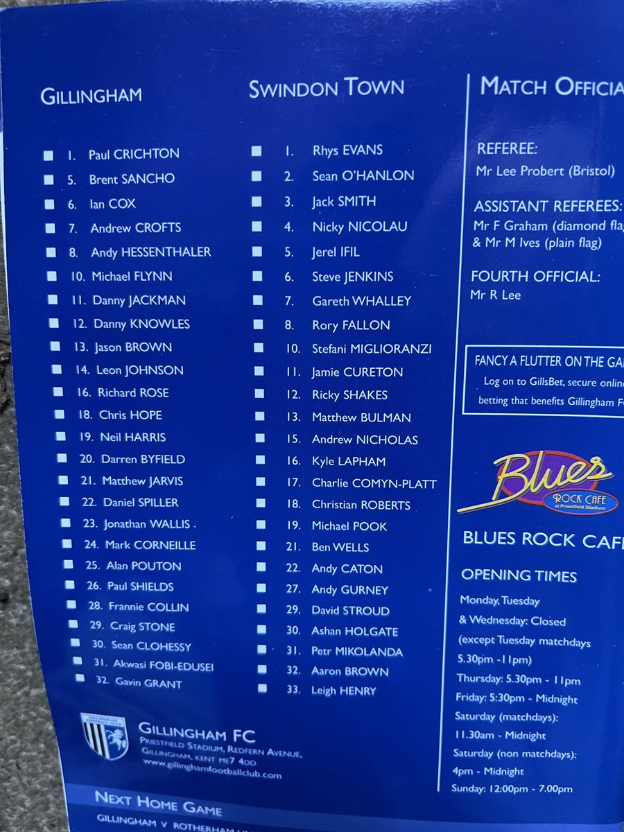 Old Swindon Programmes tweet media