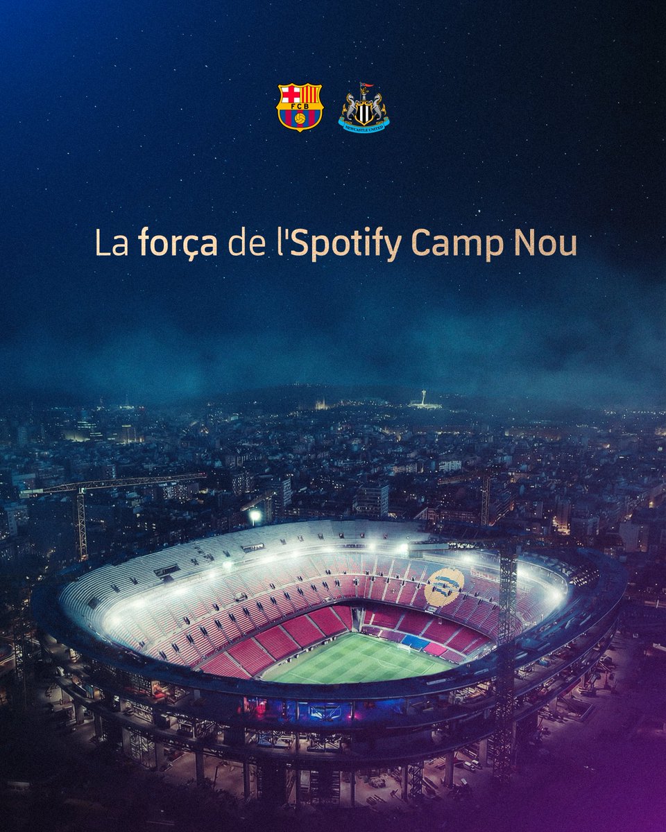 FCBarcelona's tweet photo. The power of Spotify Camp Nou. https://t.co/TMYtl8wHrn