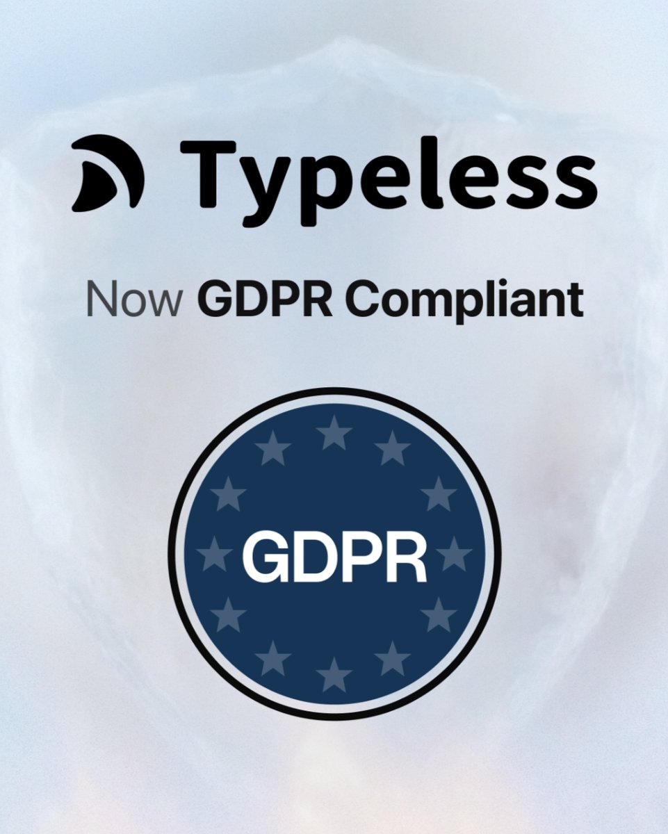 RAVIKUMARSAHU78's tweet image. Most AI tools claim they care about privacy.

Very few can actually prove it.

That’s where Typeless ( @typelessdotcom ) stands out.

It’s now officially HIPAA and GDPR compliant two of the strictest data protection standards.

For HIPAA especially, the bar is high.
It’s designed