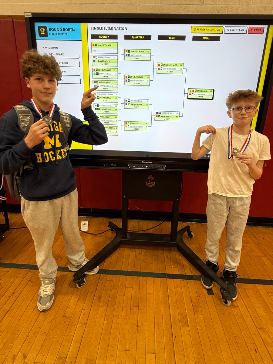 Period 7AC Cornhole Champions are Chace Wilcox and James Nagle. Living up to the #1 seeding, they got the job done and came out victorious. 🥇🥇 #Winners <a href="/ArlingtonHEPE/">Arlington Health&PE</a>