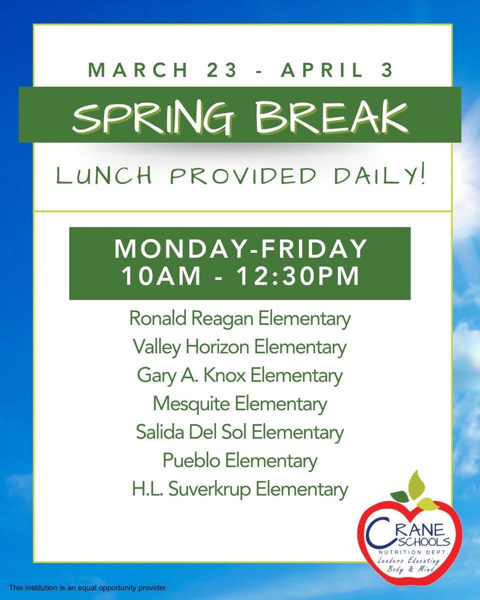 Crane Schools Nutrition tweet media