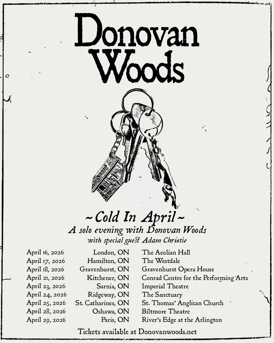 The subject matter on this EP (and on 85% of my songs) is admittedly a little heavy. So, for an opening act on the Cold In April Tour, I’ve decided to try something new. Very excited to announce that my pal, the Juno Nominated @adamchristiecomedian will be opening the shows.
