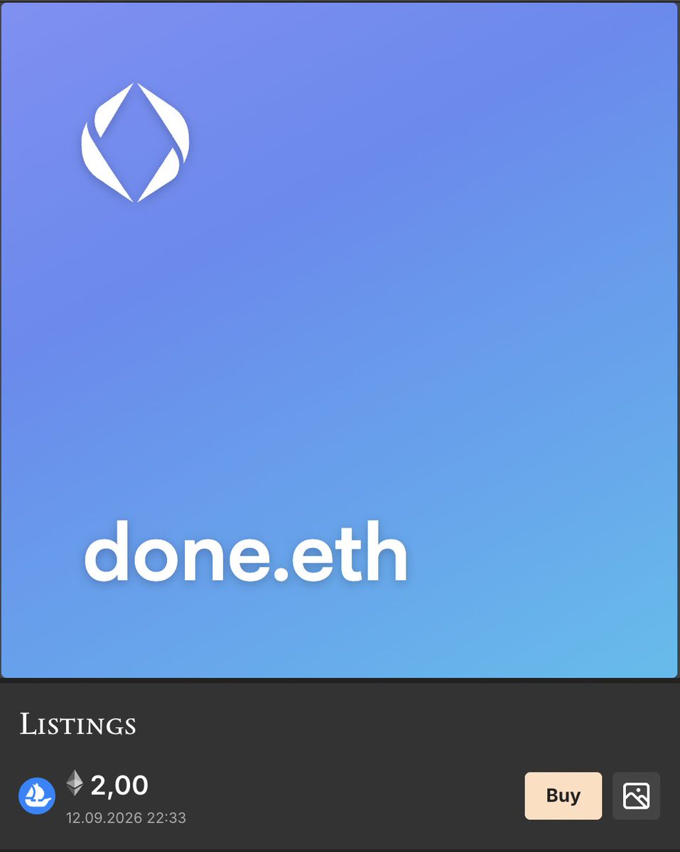 ENS COLLECTOR / DONE.ETH 2 ETH tweet media