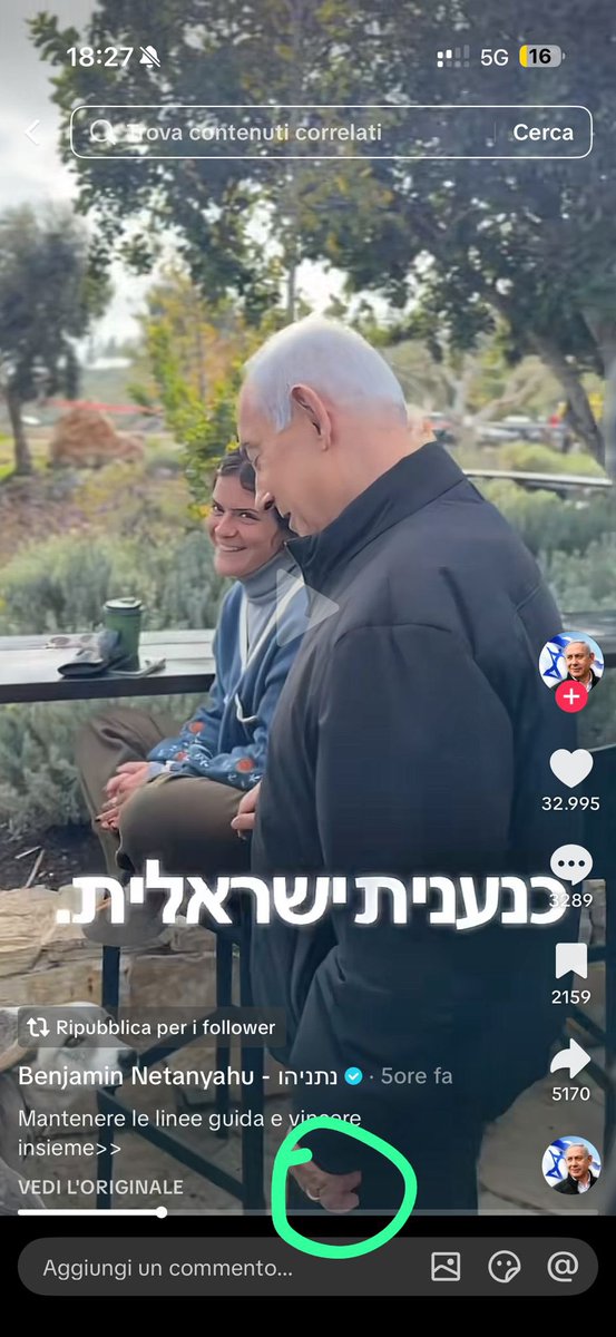 MA NETANYAHU CHE FINE HA FATTO
In questi video mi ha colpito l’anello che per qualche frame sparisce e il fatto che i video siano spezzati nonostante non ci sia un cambio di scena o location, dei piccoli tagli per saltare massimo un secondo o pochi frame.