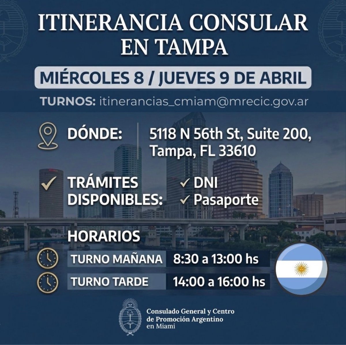 Consulado General de la Argentina en Miami tweet media