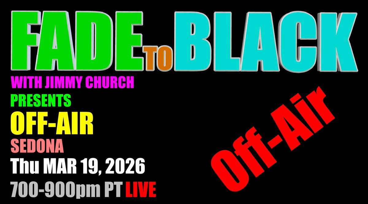 JChurchRadio's tweet photo. This Week on FADE to BLACK:

Mon: Nic Scogna
 Self Awareness
Tue: Gabiann Marin
 St. Patrick’s Day!
Wed: Luigi Sciambarella
 The Monroe Institute
Thu: Off-Air
 Sedona

#f2b #media #ufo #breakingufo
#disclosure #conspiracy #radio https://t.co/rHITCphQ99