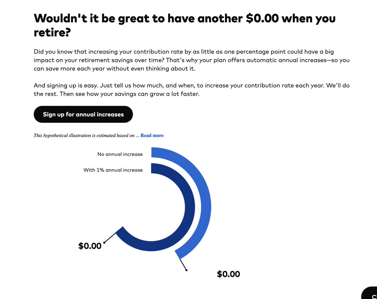 DangItJosh's tweet photo. Logged into Vanguard to check on my 401k today. Was presented with this option that just sounds too good to be true. @Vanguard_Group #FinancialEducation #retirement https://t.co/7E3l81FIdi
