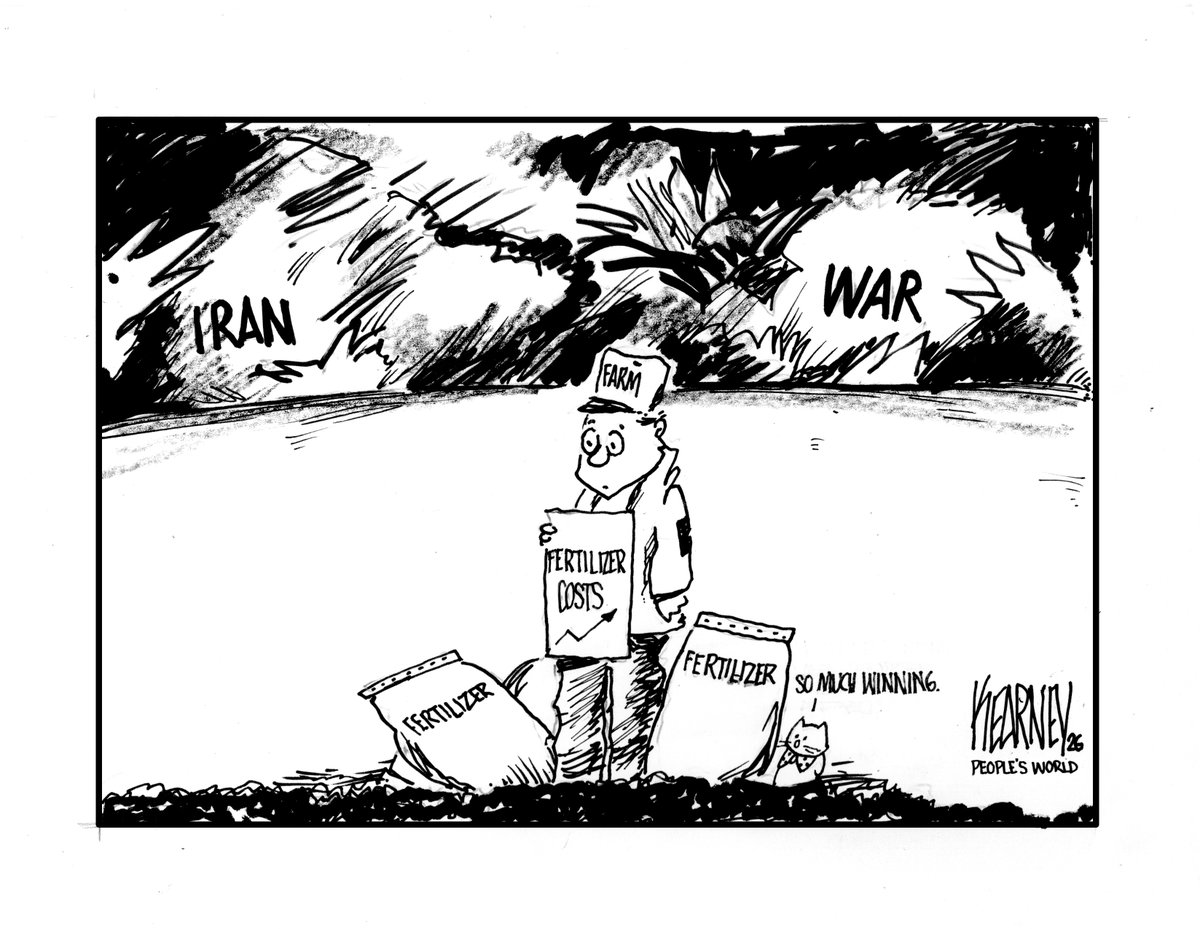 PeoplesWorld's tweet image. Farmers see fertilizer price surge as Iran War blocks exports. #Farms #IranWar