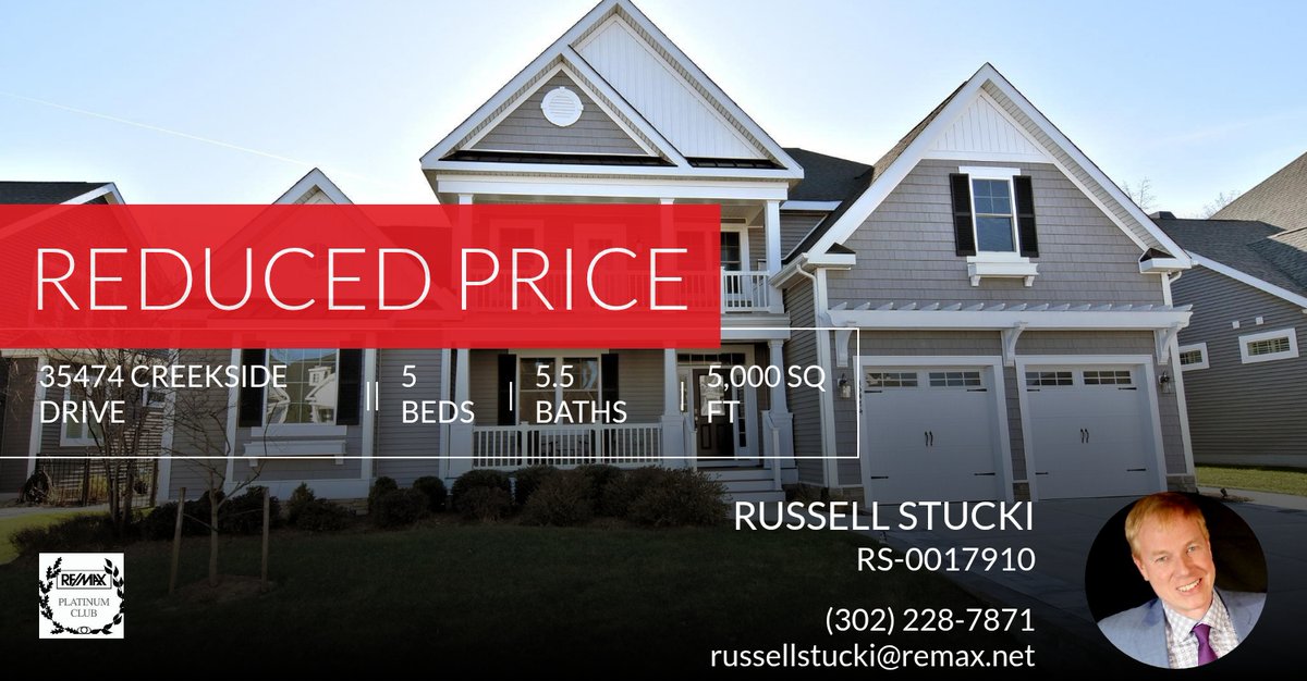 RussellStucki's tweet photo. 📍 Reduced Price 📍 This recently reduced home at 35474 Creekside Drive in Rehoboth Beach won't last long, so, don't wait to set up a showing! Reach out here or at (302) 228-7871 for more information!

Russell Stucki https://t.co/TFM6u3roVi https://t.co/7FArzWTcTv