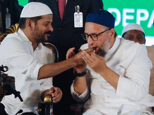 Revanth Reddy can wear a cap, but Owaisi will never put a tilak on his forehead. 

This one sided secularism is ruining our ancient dharma. I am honestly tired of it