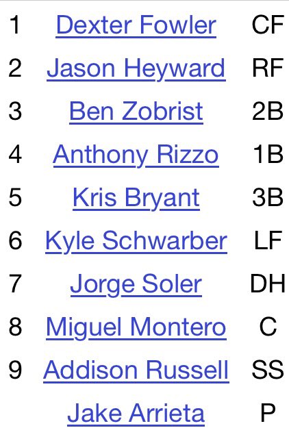 CubWin's tweet photo. 10 days left until opening day. 

Cubs starting lineup on opening day 10 years ago in 2016. https://t.co/JA5x19Vc2r