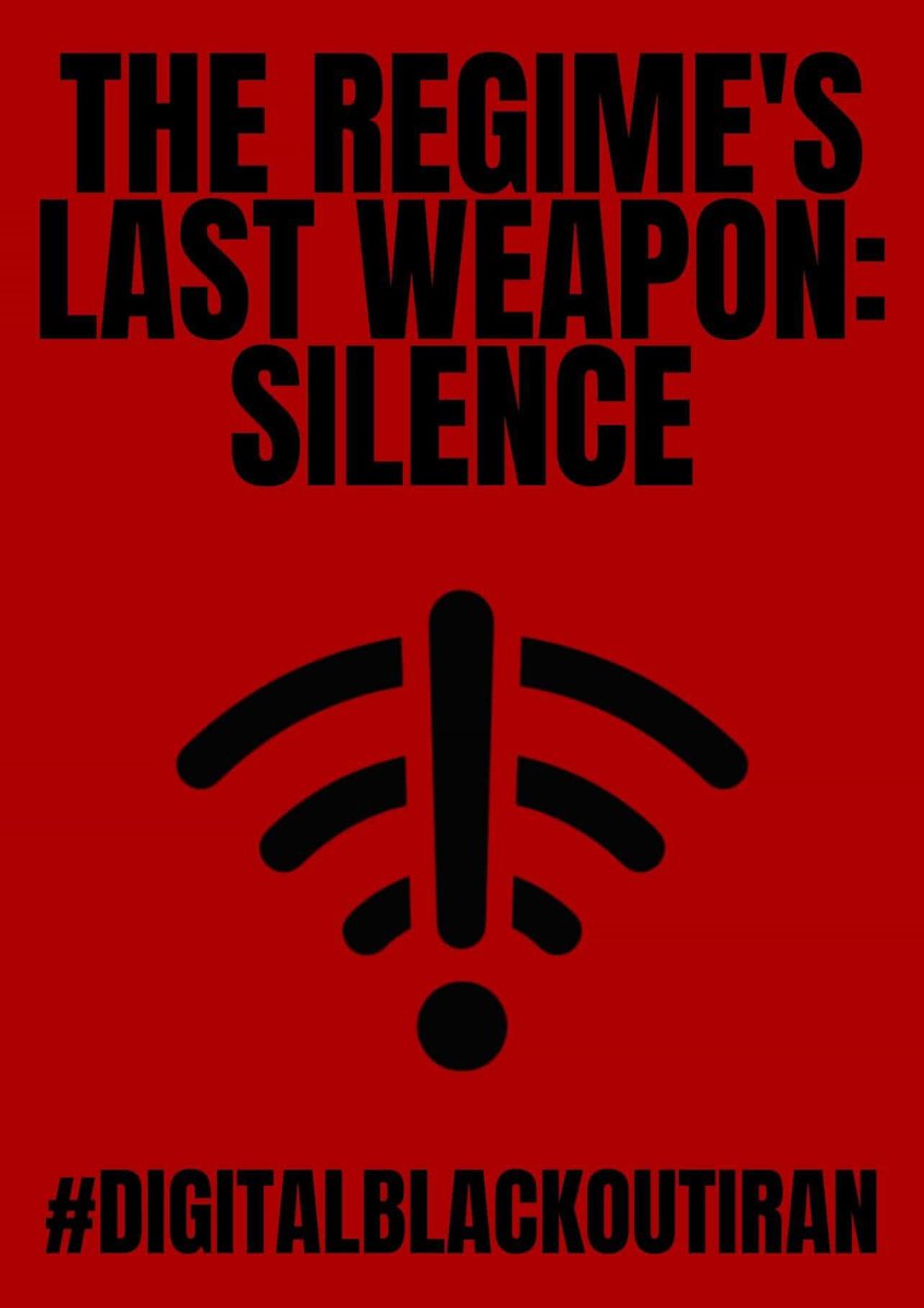 omiiidk's tweet photo. @OperHealAmerica Tightening up the grip on the internet is how the regime intends to kill people and control what information gets our. #DigitalBlackOutIran https://t.co/bUGyGMVF6y