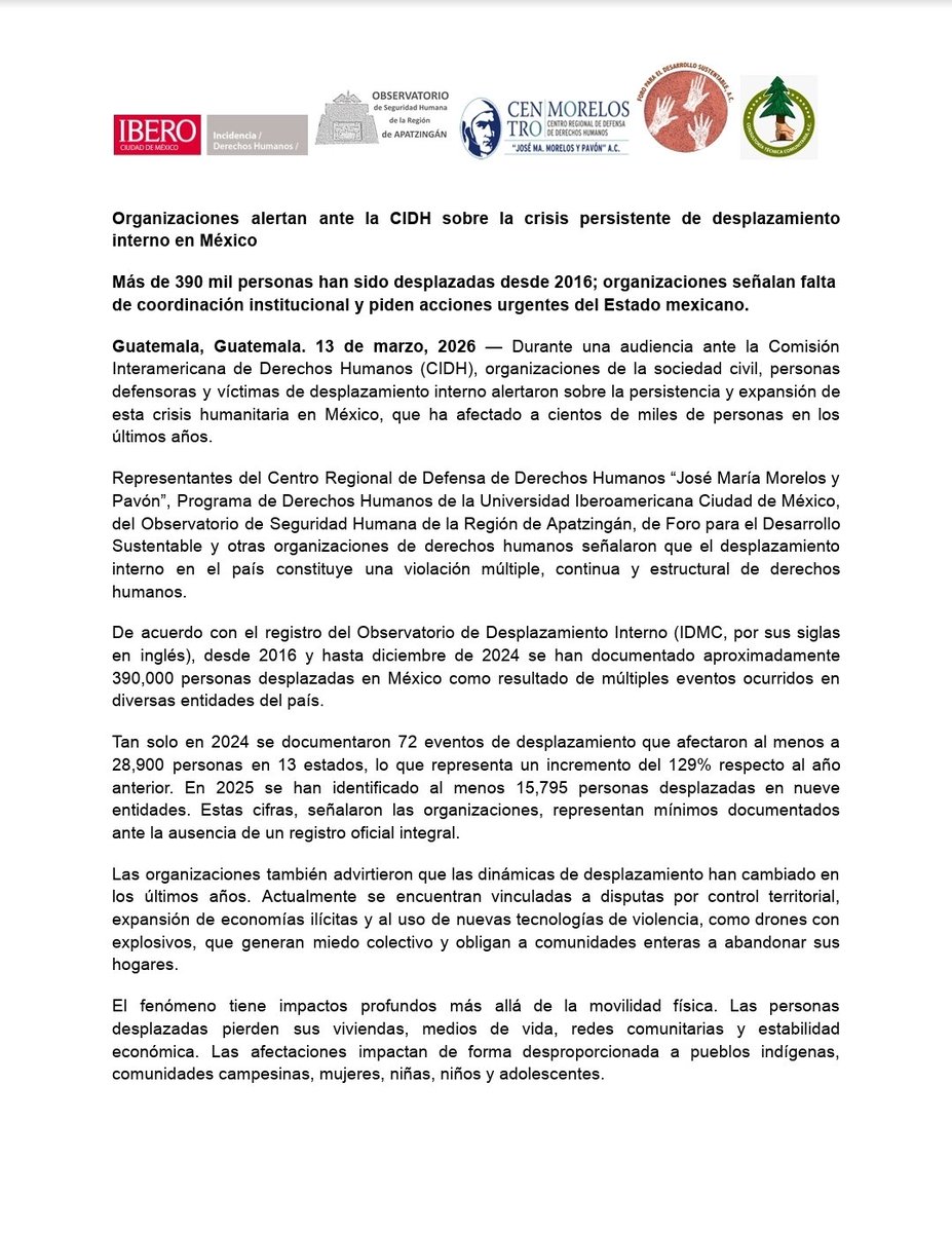 Observatorio Seguridad Humana de Apatzingán tweet media