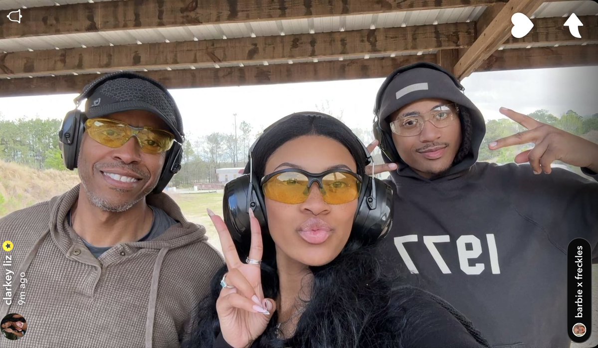 Clarke’s dad took them to the gun range 😍❤️ #clarke #taylor
