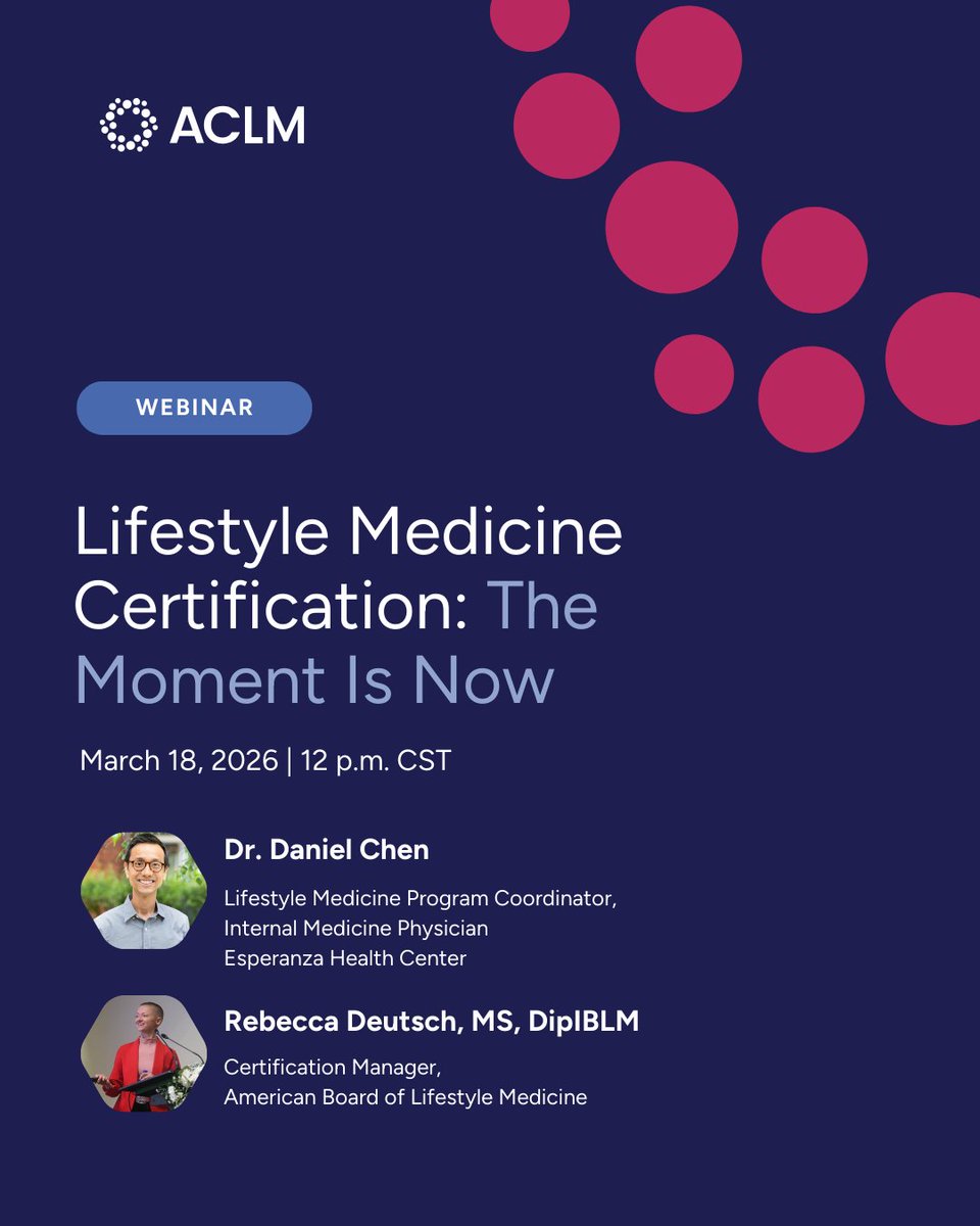 American College of Lifestyle Medicine tweet media