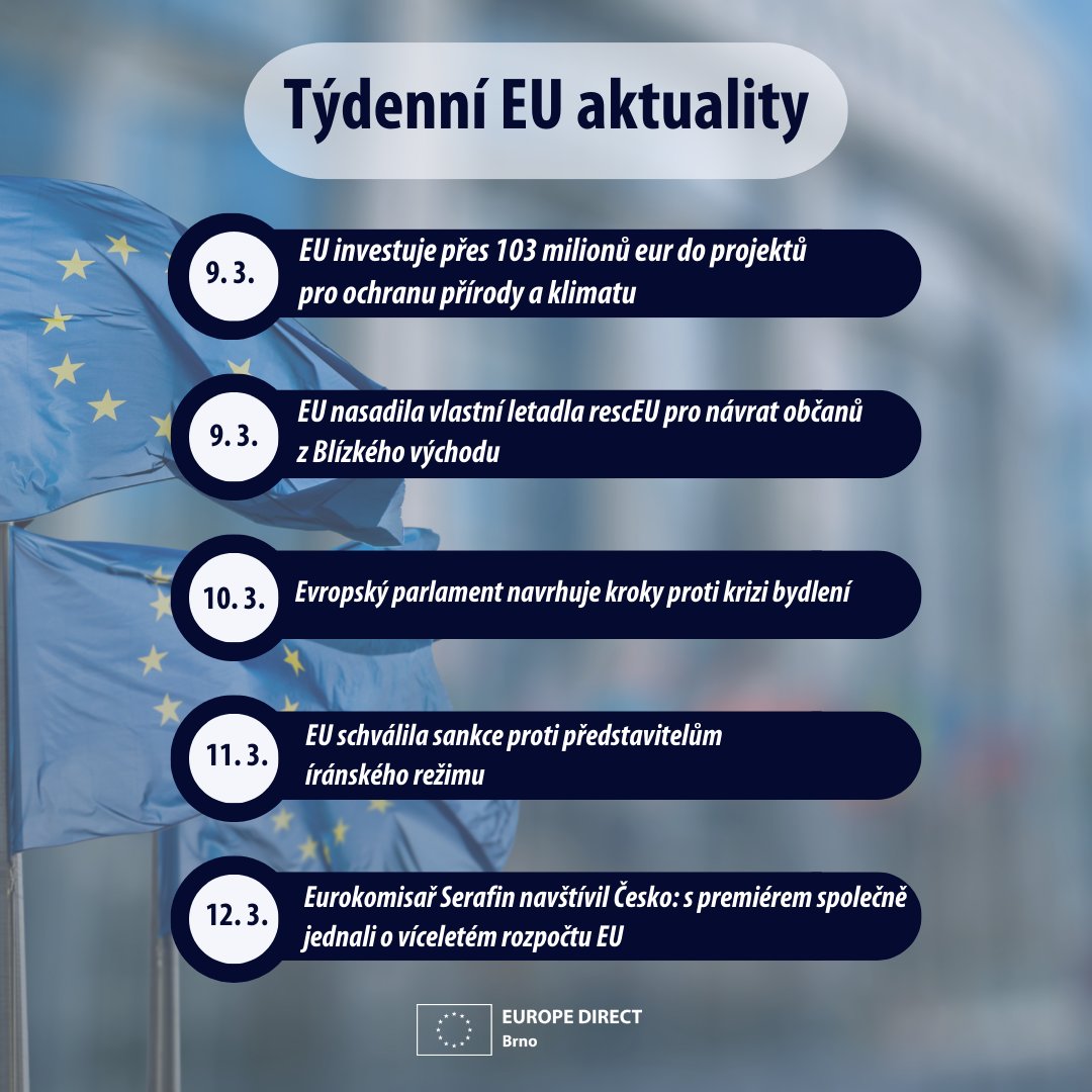 BrnoDirect's tweet photo. Co zajímavého se stalo v 🇪🇺 minulý týden ❓ 
👇👇👇

Více na IG ED Brno 👉 https://t.co/uomPTK4fG1 https://t.co/Ek5YtjEKer