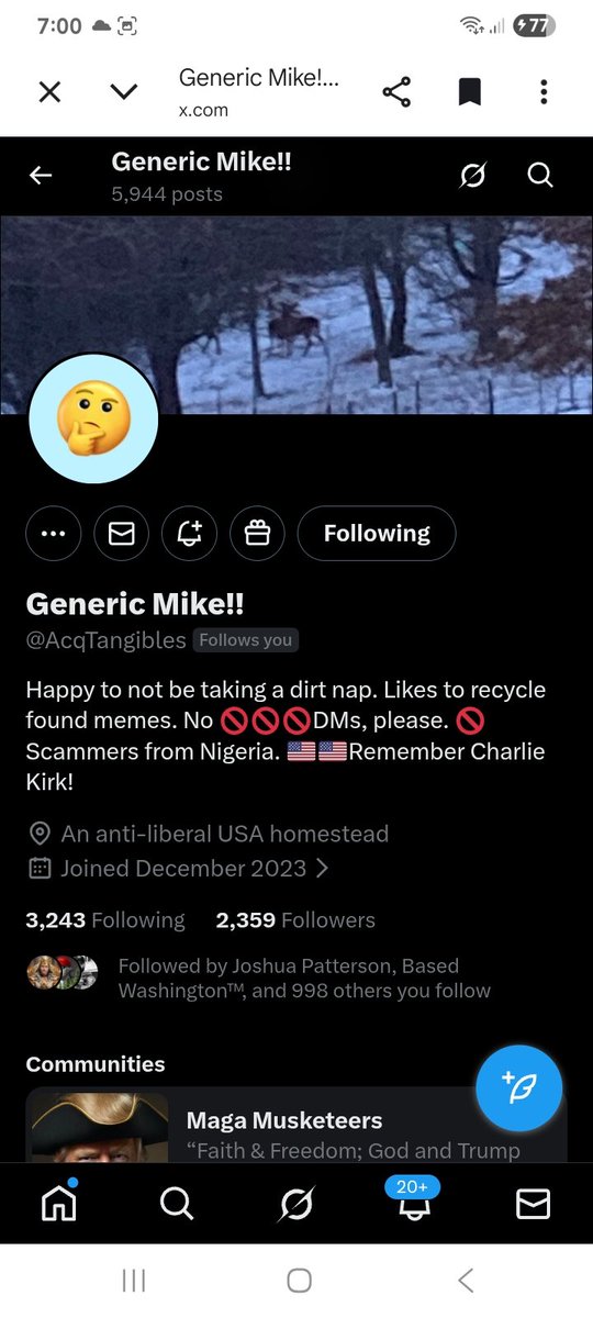 Patriots looking for new friends 
<a href="/AngelaM73281335/">Angela Morales</a> 
<a href="/AcqTangibles/">Generic Mike!!</a> 
F&amp;R
🇺🇸