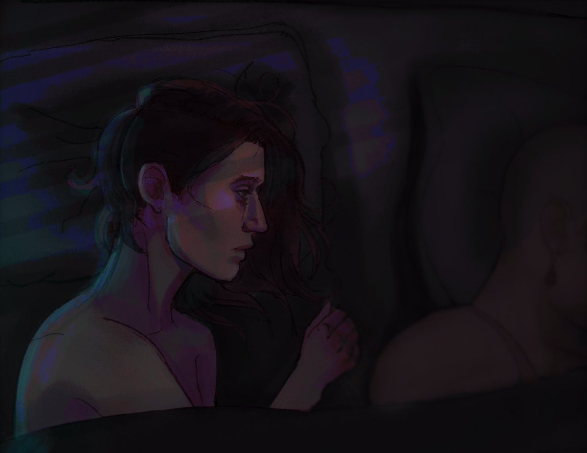 lovesickastel's tweet photo. ☀️ 🌙 #Silverv #Cyberpunk2077 https://t.co/kFlL2DIzJe