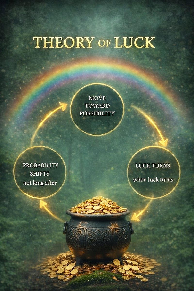 TheoryLoop's tweet image. Theory of Luck breaks down the mechanics behind “good fortune”: the spark of initiative, the shift that happens when you commit, and the alignment that forms when timing meets readiness.
theoryloop.org/luck

#TheoryOfLuck #TheoryLoop
(AI content)