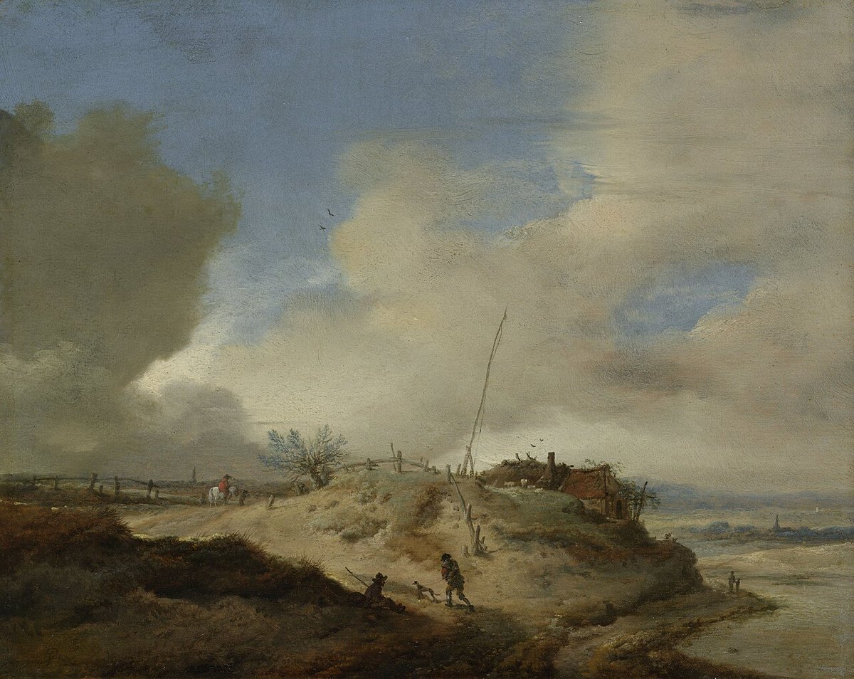 emswifthook's tweet photo. You have to look a bit more carefully than usual to spot the grey horse which has a rider wearing a red cloak in 'Landscape with signal post' painted sometime after 1650 by Philips #Wouwerman (1619β1668). Rijksmuseum. https://t.co/P20LF1AuHF