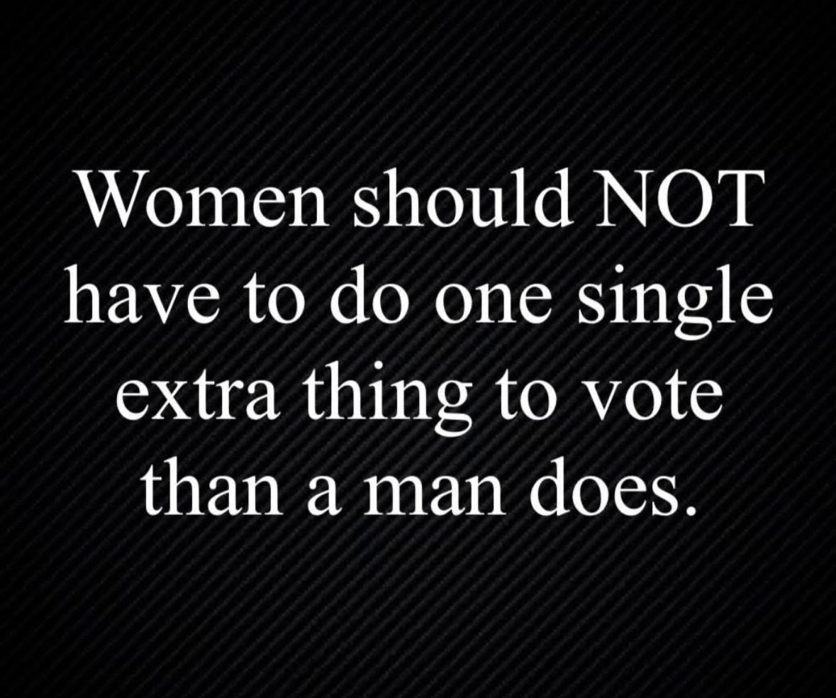 HadleySheley's tweet photo. @mmpadellan #SaveActIsPayToVote 
*taps sign* https://t.co/rGoSZTzVAb