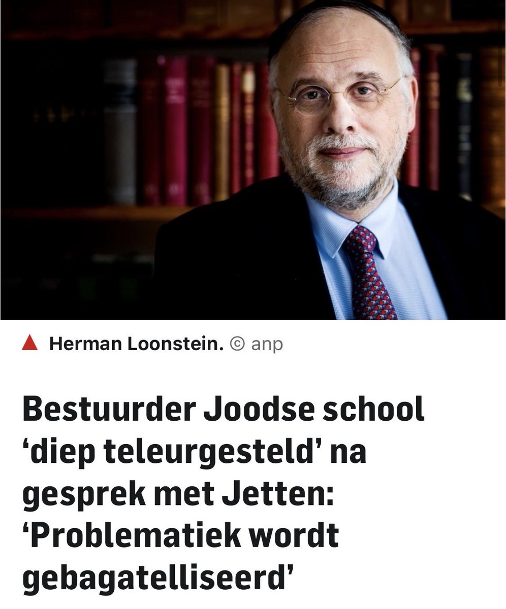 „Jetten heeft gezegd dat er
laffe, antisemitische daden zijn gepleegd en dat hij de gemeenschap heeft uitgenodigd om emoties te uiten. Ik kwam niet om mijn emoties te uiten,
maar om te horen wat de overheid doet om Joodse scholieren te
beschermen. Daarover zijn opnieuw geen