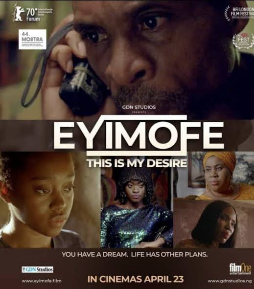 Hiiiii guys, we have a film for this week,same time, Saturday by 6 WAT!!! 
It's by the Esiri brothers, it's Eyimofe: This is my desire.
You can watch it on Amazon Prime. 
Who has watched it and who has not? 
Are we looking forward to our next discussion?