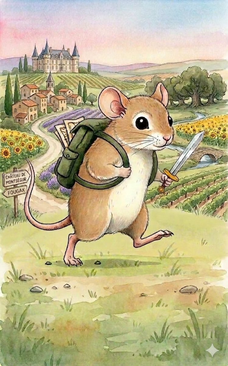 explorer_mouse's tweet photo. Meet the Famous Explorer Mouse. 🐭  He's small. He's brave. He's given himself a very grand name — and he intends to live up to it.  Leaving his family in France, he sets off across Europe, every great adventure starts with one small step. 🗺️ #adventurebooks #childrensbooks https://t.co/PtWJIDp01t