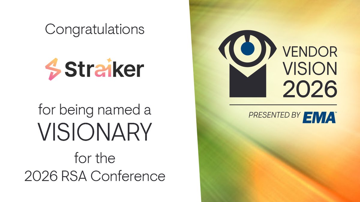 straikerai's tweet photo. οΏ½οΏ½ Straiker named a Visionary by @EMAResearch for #RSAC2026
Selected from hundreds of vendors as π¨π§π π¨π ππ ππ¨π¦π©ππ§π’ππ¬ shaping the future of security.
#AISecurity #AgenticAI #StraikerDefendAI https://t.co/zckIi9ZiCX