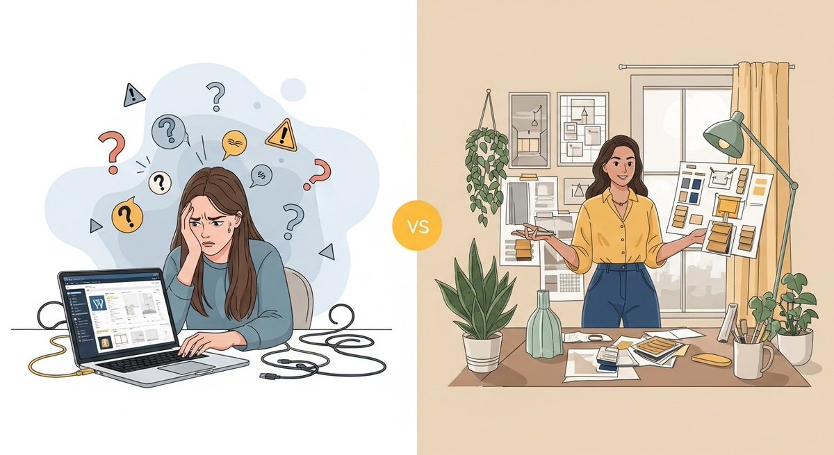 wprelieve's tweet photo. Interior designers shouldn’t waste hours fixing WordPress issues. 

Broken galleries, plugin conflicts, and tech headaches steal time from your creative work. 

Get fast, designer-friendly website support so you can focus on design.

https://t.co/goyAr4RQEe https://t.co/e1981zix64