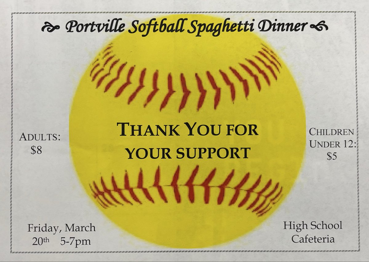 Save the date!! Come support the Softball program by grabbing dinner at their annual Spaghetti Dinner as we try to raise money for our annual spring training trip to Myrtle Beach!! We do have to go containers!! Hope to see you there!! #pantherfam💪🏻🥎💪🏻