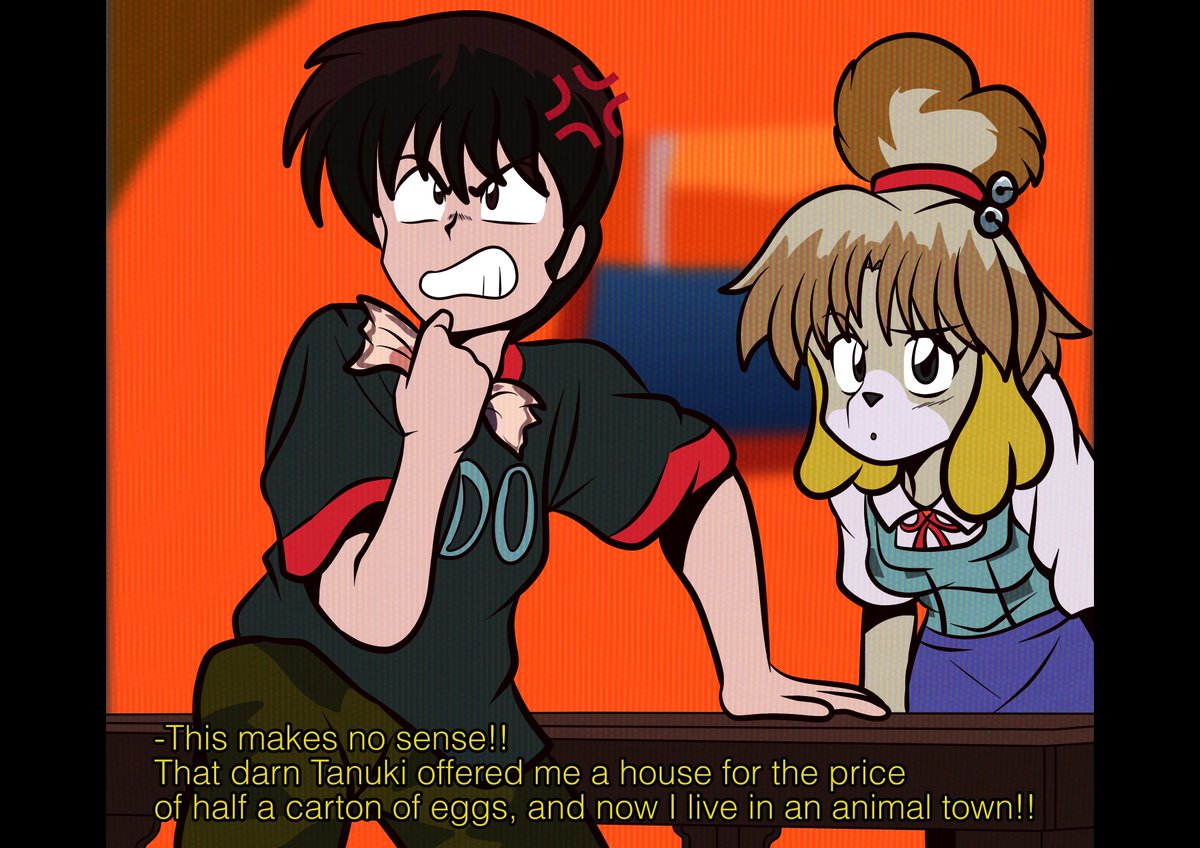 CabiMangaka's tweet photo. Remember that 80s anime made by Rumiko Takahashi?
Doubutsu no Mori, about a guy who arrived to a town full of furries and became into the mayor! Is such an 80s classic!
#AnimalCrossing #furry #furryart #fanart #digitalart #Isabelle #Digby #art #Ranma #retroanime https://t.co/3j3MG1NoCq