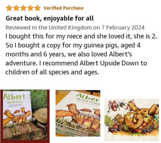 AlbertTortoise's tweet image. Liked by #humans.. and #guineapigs. Please keep posting YOUR #BookReviews for our #ALBERTthetortoise #books. #AvailableNow 9 #ALBERT #picturebooks, 3 #BoardBooks &amp;amp; #ActivityBook Alberttortoise.com
#review #tortoise #bookseries #storytime