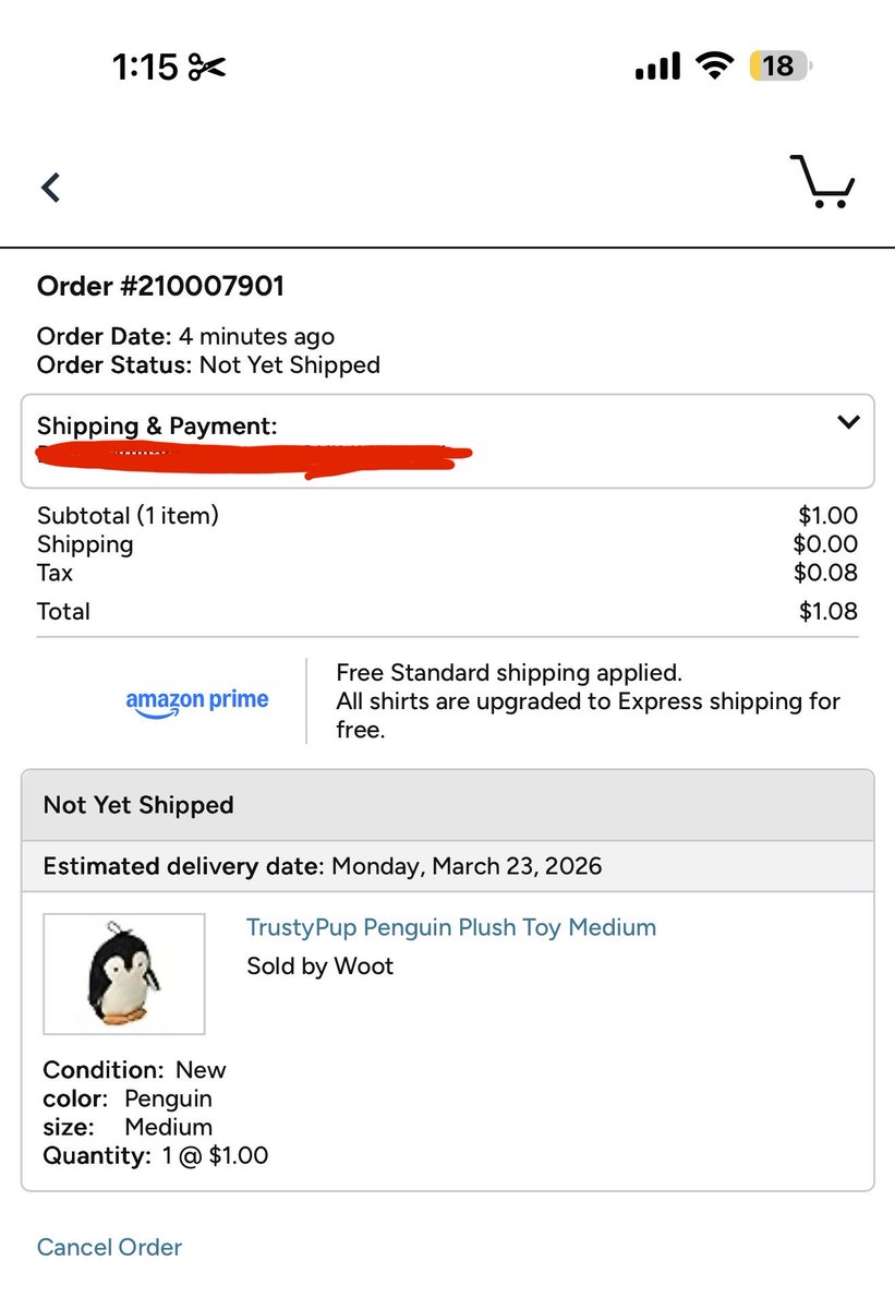 DavidShutt2021's tweet photo. @GlitchedDeals Got one! https://t.co/pcVEyyQsGt