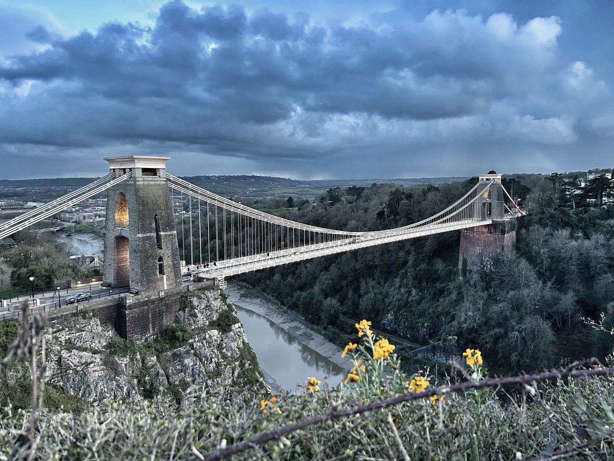 LorraineInglisD's tweet image. Stormy outlook ☁️🩶🌼

#photography #bristol #nature 
#landscape #flowersonX #Spring 
#cliftonsuspensionbridge