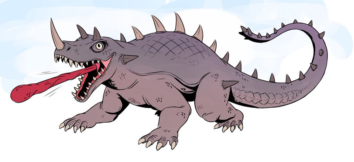 Yokaiju's tweet image. Quick lil Barugon I whipped up after watching the latest episode of @IAmTarrell’s series ‘Living With Monsters’!

#Gamera #Barugon #kaiju