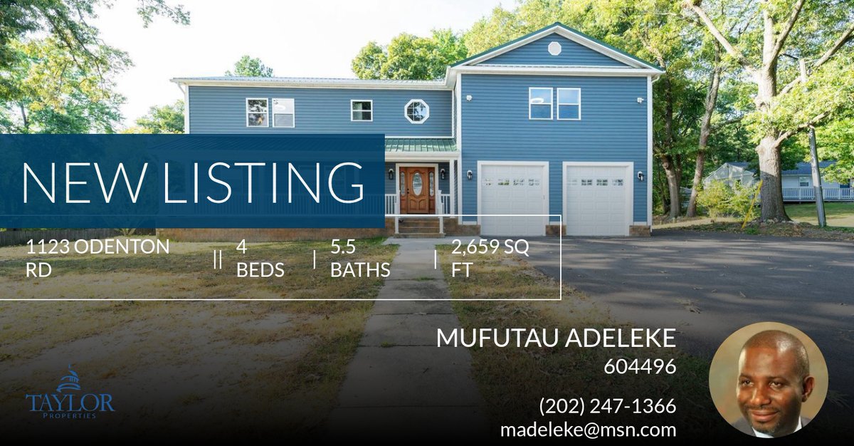 flexagent's tweet photo. 📍 New Listing 📍 Take a look at this fantastic new property that just hit the market located at 1123 Odenton Rd in Odenton. Reach out here or at (202) 247-1366 for more information!

Listed by Eugene Shuttle

M Adeleke  ❤️ https://t.co/5eO7YRFEfV https://t.co/KcDtBy0aFD