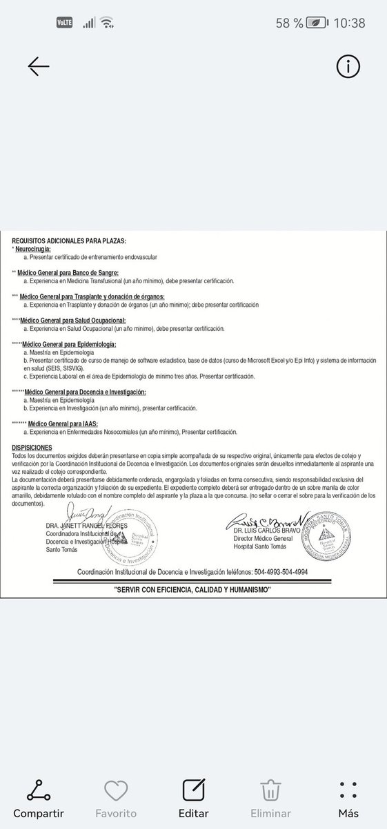 HSantoTomasPma's tweet photo. El Hospital Santo Tomás anuncia que abre Concurso  a las siguientes plazas para el nombramiento de médicos. https://t.co/iAnAmh1H1o