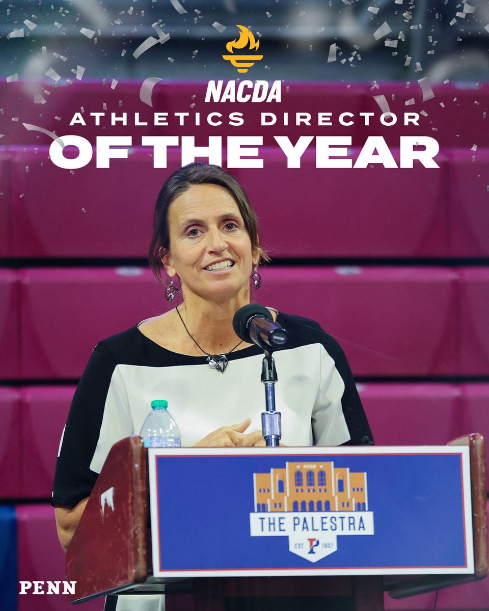 𝗧𝗵𝗲 𝗕𝗲𝘀𝘁 𝗼𝗳 𝘁𝗵𝗲 𝗕𝗲𝘀𝘁 🤩

Congratulations to Director of Athletics and Recreation Alanna Wren on being named NACDA Athletics Director of the Year!

#FightOnPenn