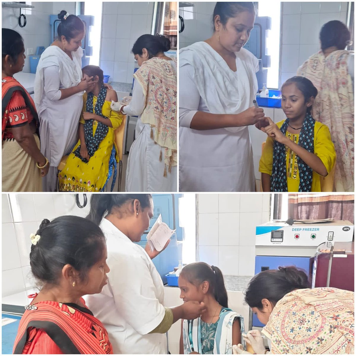PHCKharetha's tweet photo. #HPVVACCINATION
#HEALTHTEAM
#NETRANGBLOCK
#PHCKHARETHA
#AAMVALPORE
#girl's #CHIELD
#CANCER #protected
"આજરોજ #પ્રાઆકેખરેઠા ના #સબસેન્ટર ની #આરોગ્યટીમો દ્વારા વિસ્તારની બાળકીઓને #HPVVACCINATION, માટે પ્રાઆકે ખાતે લઇ જઈને #સર્વાઇકલકેન્સરવિરોધીરસી મુકાવેલ, #સર્ટી https://t.co/Zmrx6vpsSx