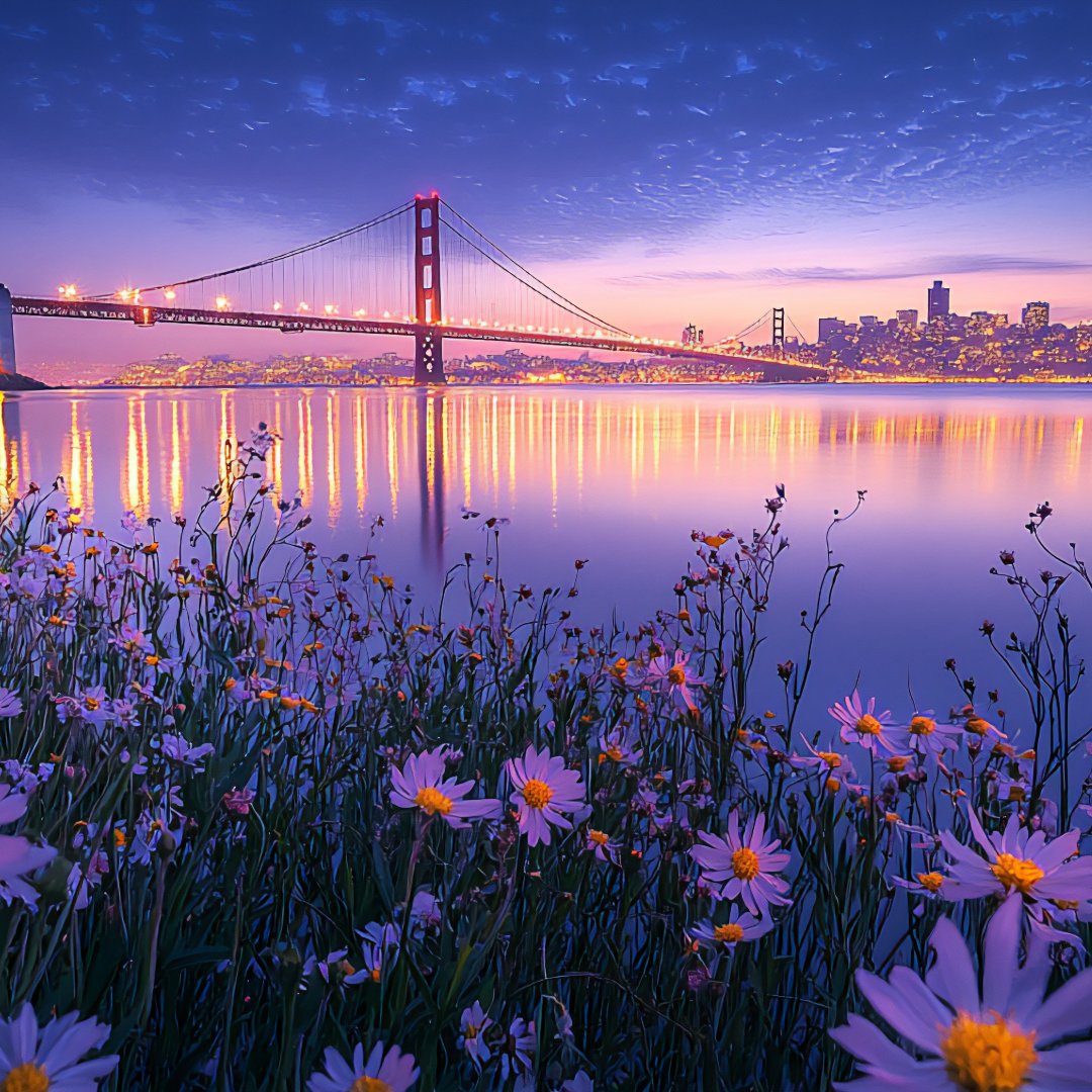 Beyond the Golden Gate Bridge's reddish-orange hue, other vibrant colors in #SanFrancisco include: the Painted Ladies homes, Chinatown's reds &amp; golds, &amp; the silver-gray fog.

Pack walking shoes &amp; clothing layers &amp; plan a #SpringTravel getaway: na2.hubs.ly/H04fTMl0

#FlySBD ✈️