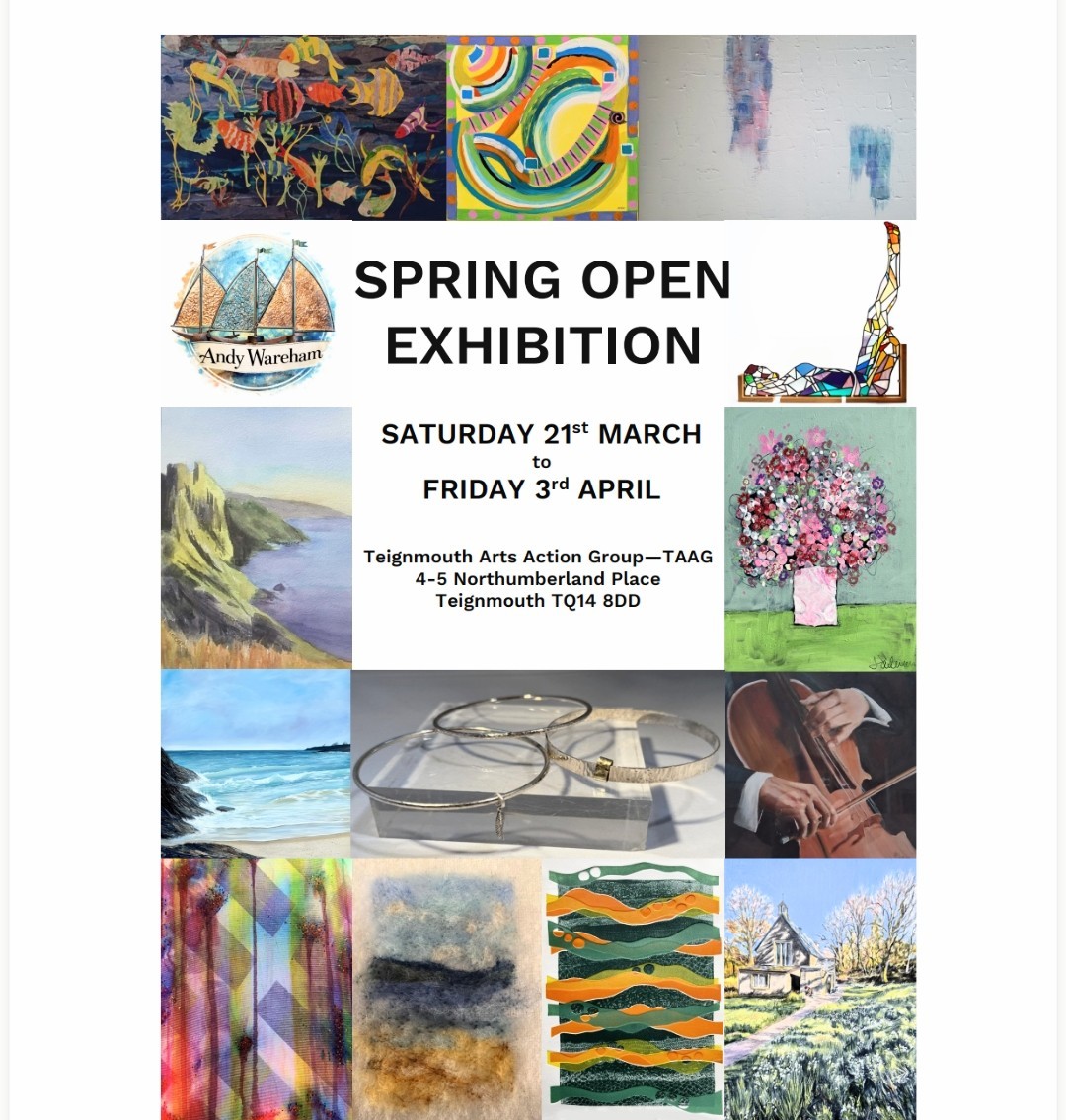 nigelwatersart's tweet photo. @taag_teignmouth Spring Open Exhibition I'm 1 of 30 selected local artists exhibiting in this show Open Daily 10-5 Sat 21st March Until Friday 3rd April. I'm showing 4 x Framed Paintings and 10 x mounted A3 original St Ives painterly prints alongsidea selection original art cards https://t.co/0h4y3tn20a