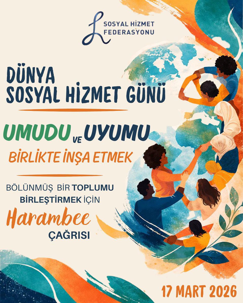 Dünya Sosyal Hizmet Günü Kutlu Olsun!
#SosyalHizmet #SocialWork #Sozialarbeit