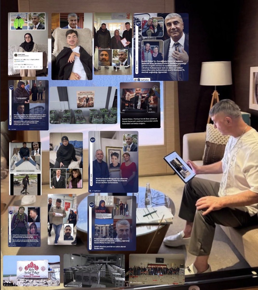 Hazine yardımı yok,maaş aldığı makamı yok,yardım topladığı derneği,vakıfı yok.
Kızını emanet edenler var,çocuğuna ismini verenler var,karton topladığı çuvala adını yazanlar var,siyasete girsin,ülkesine dönsün diyenler var. 
Bunca var ile yok arasında NAM’ın yeter,Reis Sedat Peker