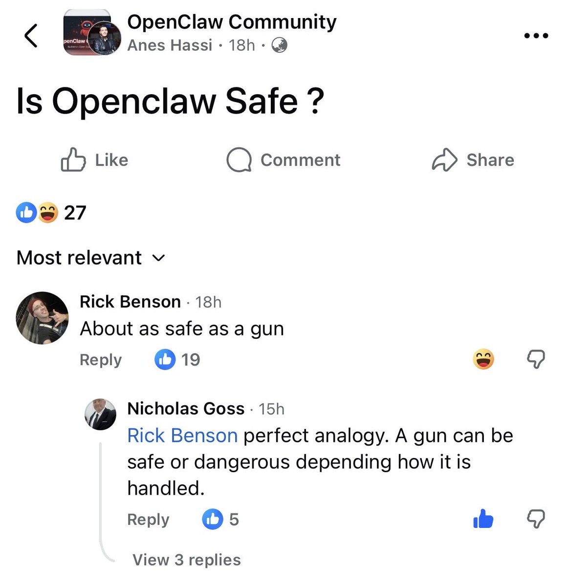 This sums up Openclaw safety in a Nutshell 😉
Follow <a href="/FazalrShah/">Fazal Shah</a> for more
#Openclaw #AI #Automation