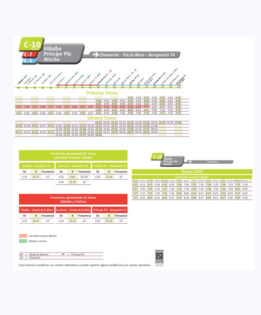 mgarijo's tweet photo. @CercaniasMadrid Hola, he visto este horario de la linea C10, ¿Sigue vigente el tren Civis de las 7:18 en delicias dirección Chamartín? Gracias https://t.co/71aW5F5dAM