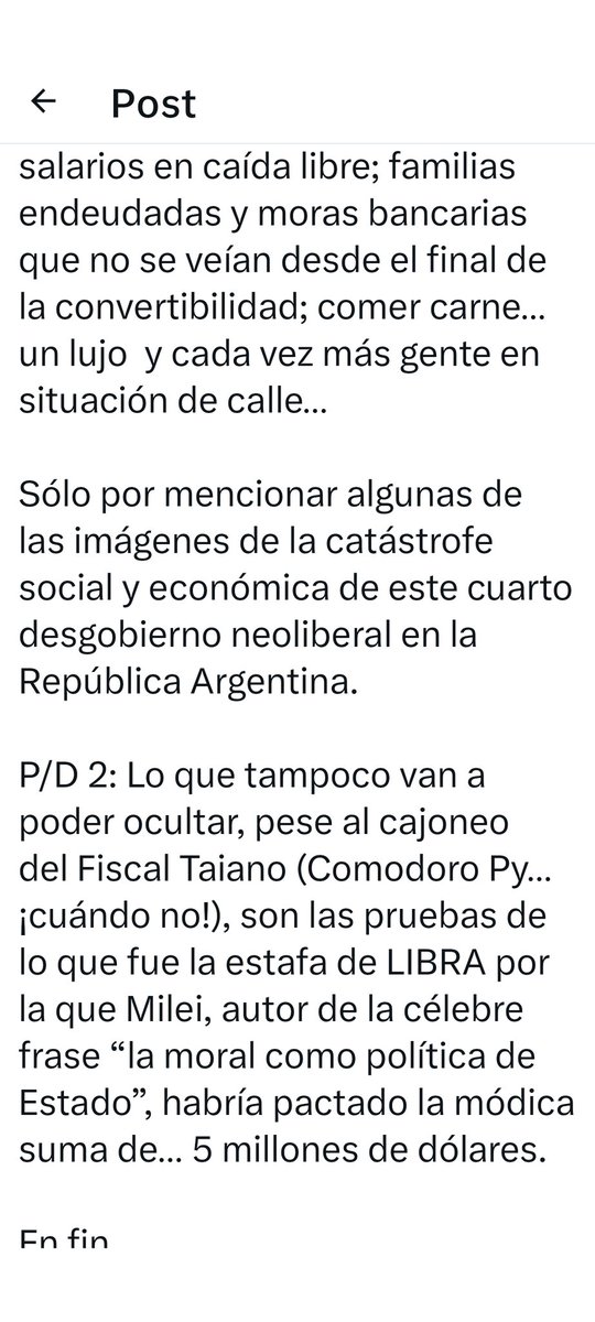 Como me tiene bloqueada hace años, van capturas de pantalla.
Señora, estos son argumentos para su defensa? Quién la asesora?
Este posteo podría llamarse "El muerto se asusta del degollado"
La ridícula multiprocesada NO tiene defensa alguna!
#Chorra
#Corrupta