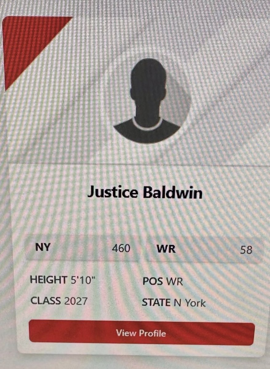 JusticeBaldwin_'s tweet photo. Blessed to be the ranked 58 Wide Receiver in New York State. Thank you @PRZcory and @PrepRedzoneNY!! 
@CardinalHayesFB @ChaseHarleston https://t.co/riar3VVi7R