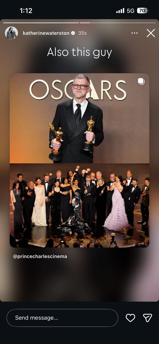 Katherine Waterston’s Instagram Stories from today (March 16th, 2026)