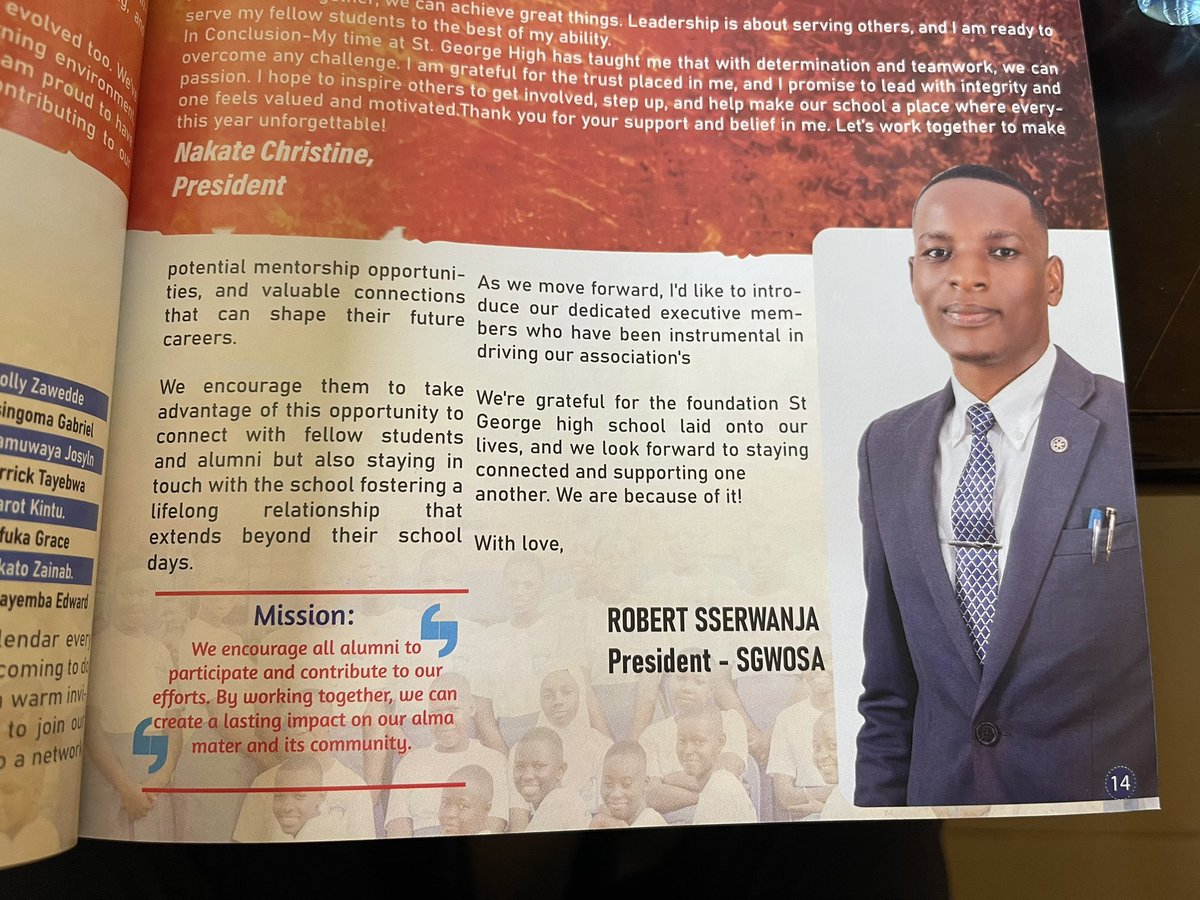 robertsserwanj's tweet photo. Our message for the continuing students is clearly bold in black and white.

St. George High School - Wakiso
Old Students’ homecoming- 26th April, 2026. Be there if you were there! https://t.co/3O6K8B7MFr